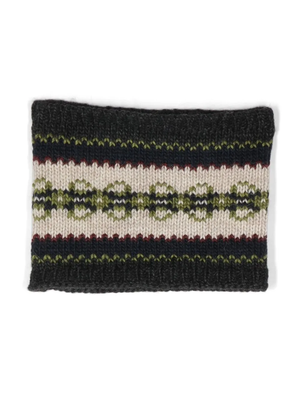 

Bonpoint intarsia-knit wool-blend snood - Black