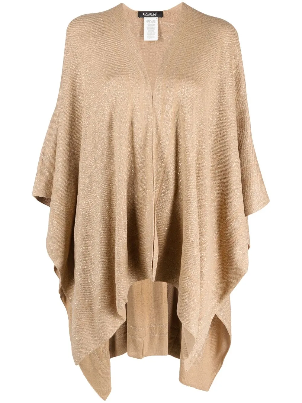 

Lauren Ralph Lauren poncho de tejido fino con glitter - Neutro