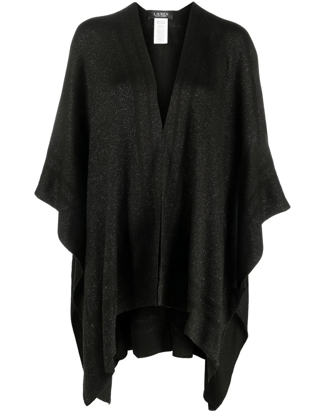 

Lauren Ralph Lauren fine-knit glitter poncho - Black