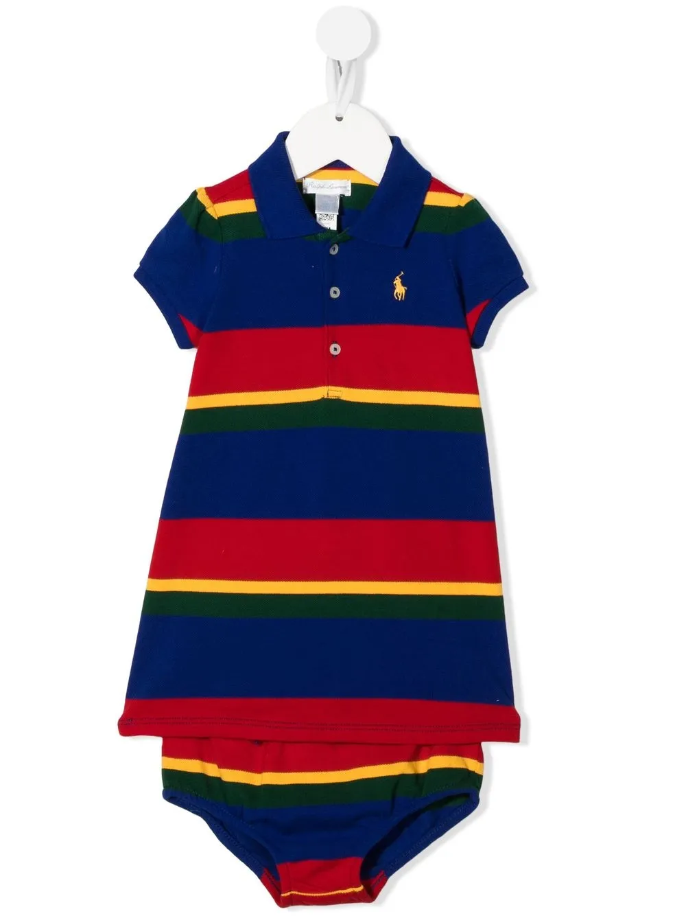 

Ralph Lauren Kids vestido estilo playera tipo polo con logo bordado - Rojo