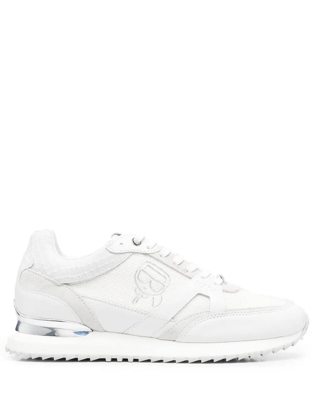 

Karl Lagerfeld tenis bajos con paneles - Blanco