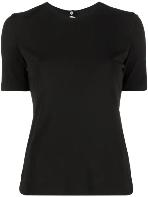 open-back short-sleeve T-shirt