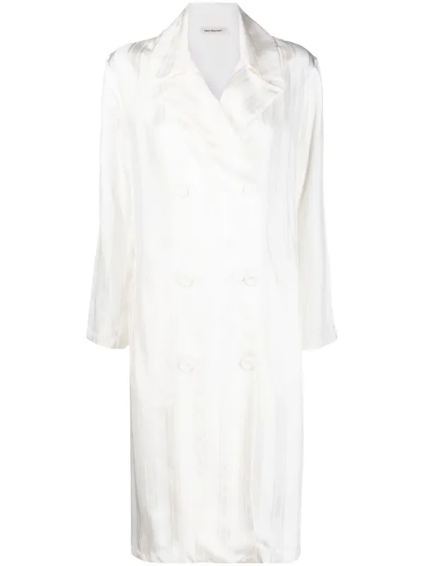 White double breasted trench coat store
