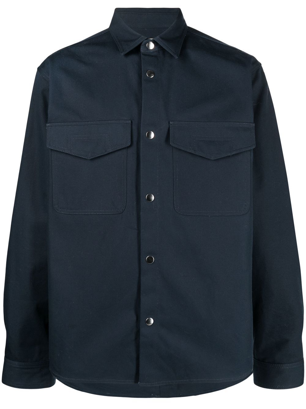 There Was One Organic-cotton Shirt Jacket In Blue