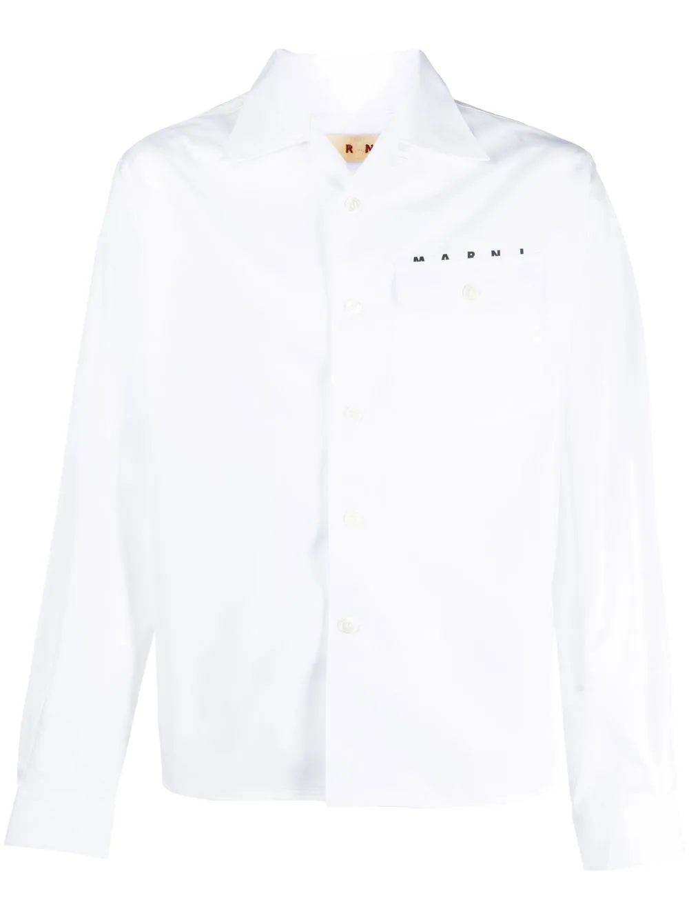 

Marni camisa con botones y logo estampado - Blanco