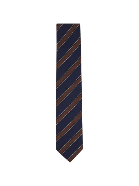 Brioni striped jacquard tie