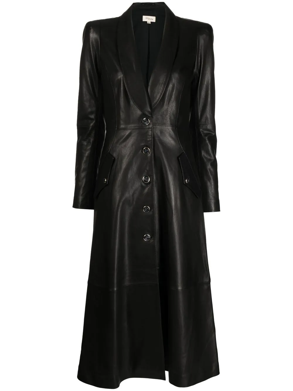 

Temperley London leather buttoned coat - Black