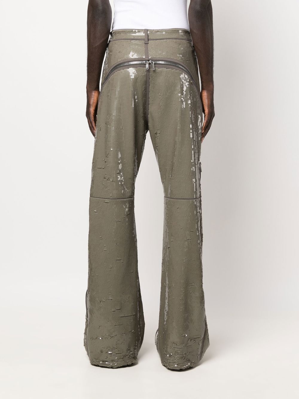 Shop Rick Owens Bolan Banana Flared-trousers In Grey