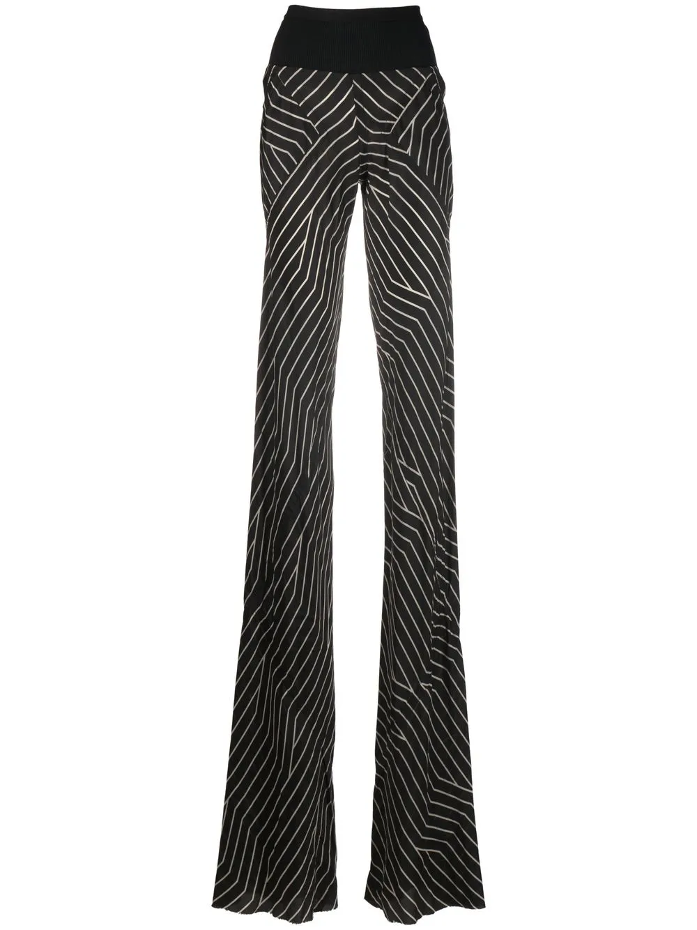 

Rick Owens all-over graphic-print trousers - Black