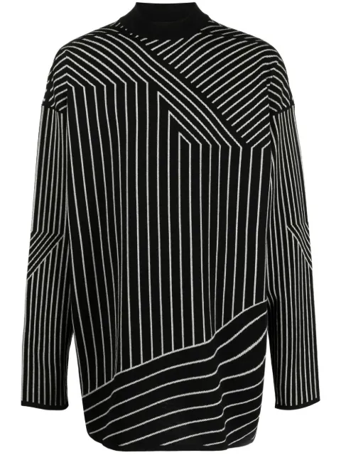 Rick Owens multi-stripe virgin wool jumper