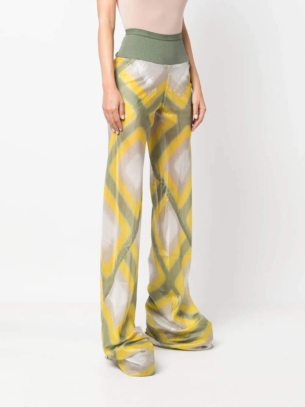 Rick Owens Broek met print Geel
