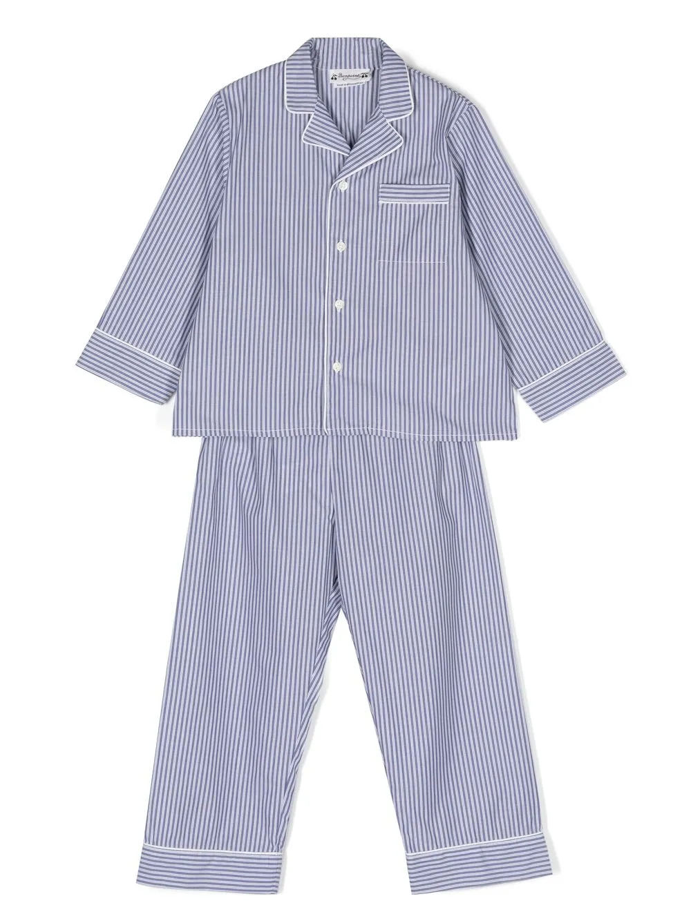 

Bonpoint striped long-sleeve pyjama set - Blue