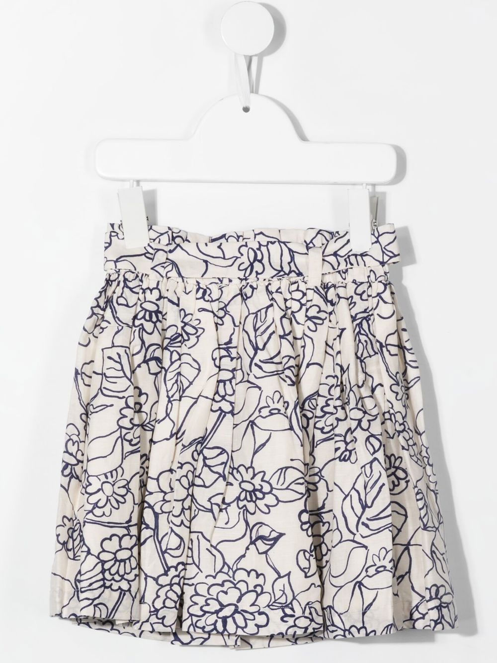 Bonpoint Mini-rok met bloemenprint - Beige