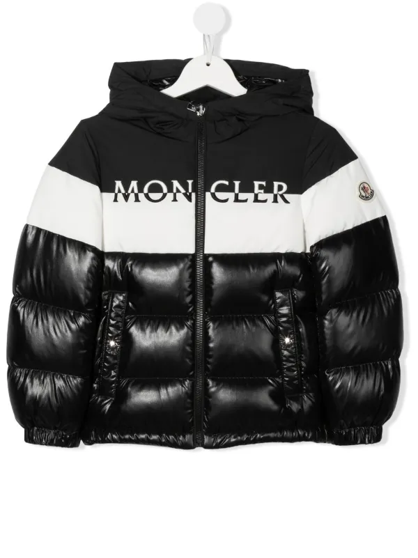 Moncler black and white on sale jacket