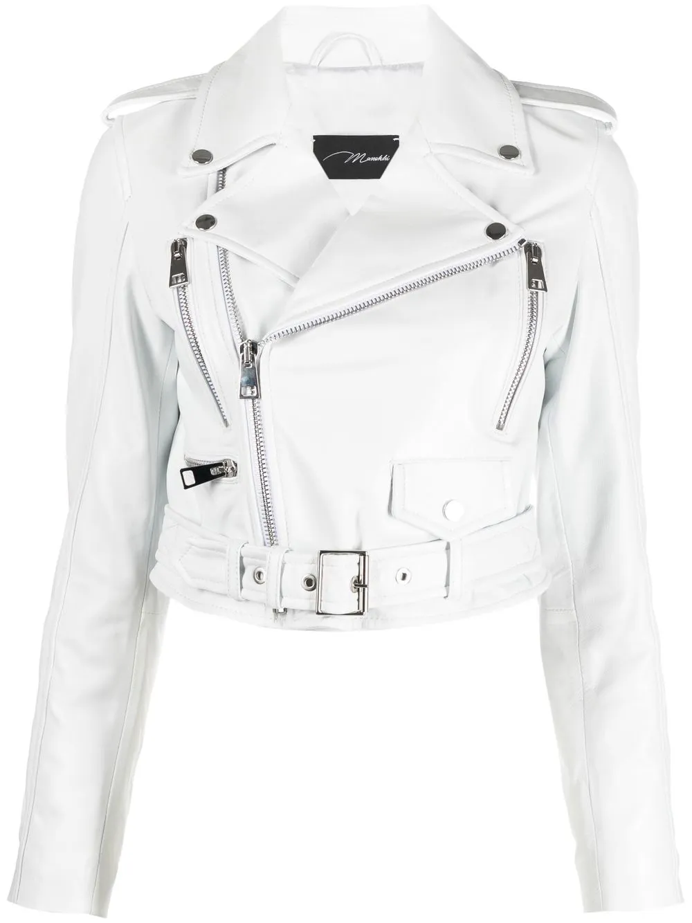 

Manokhi chamarra biker Classic - Blanco