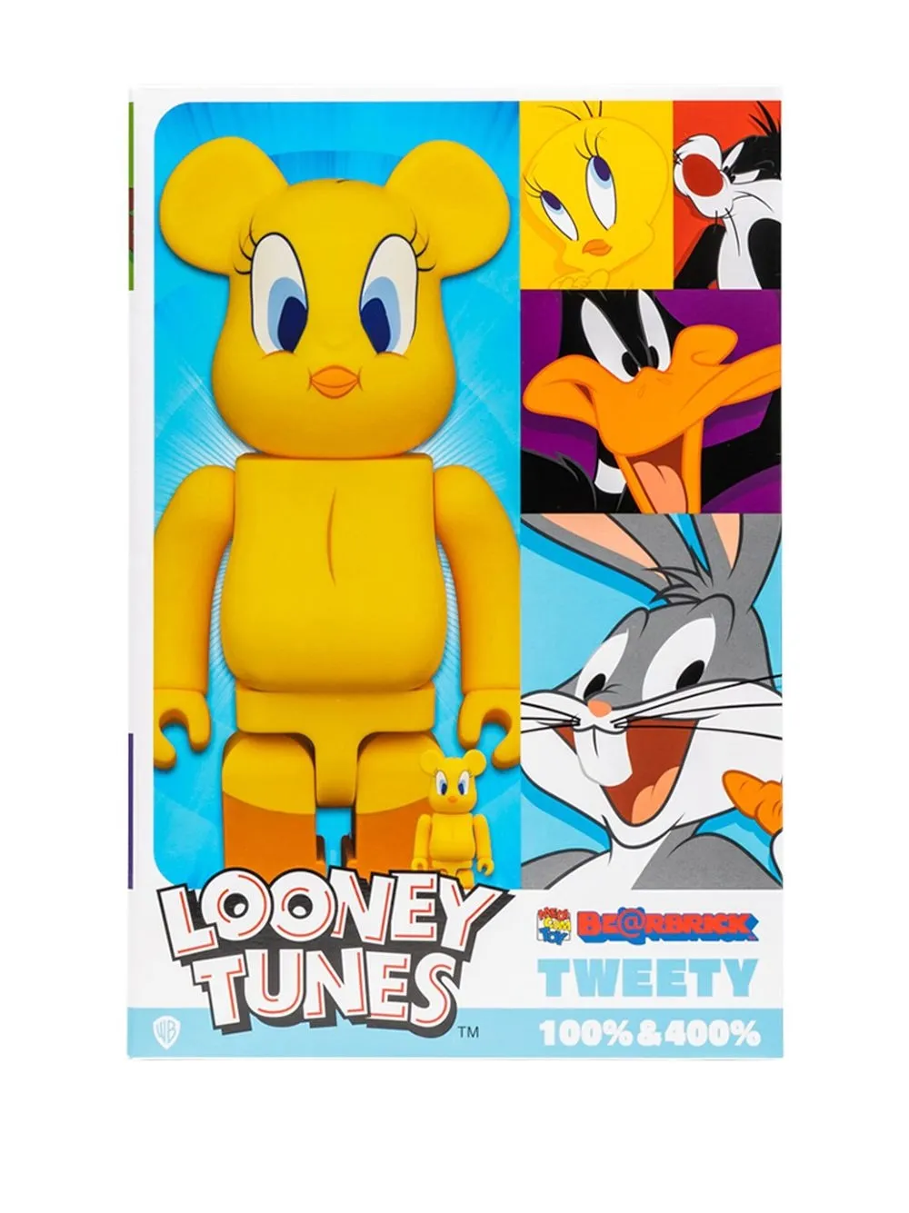 x Warner Bros BE@RBRICK Tweety 100% and 400% figure set