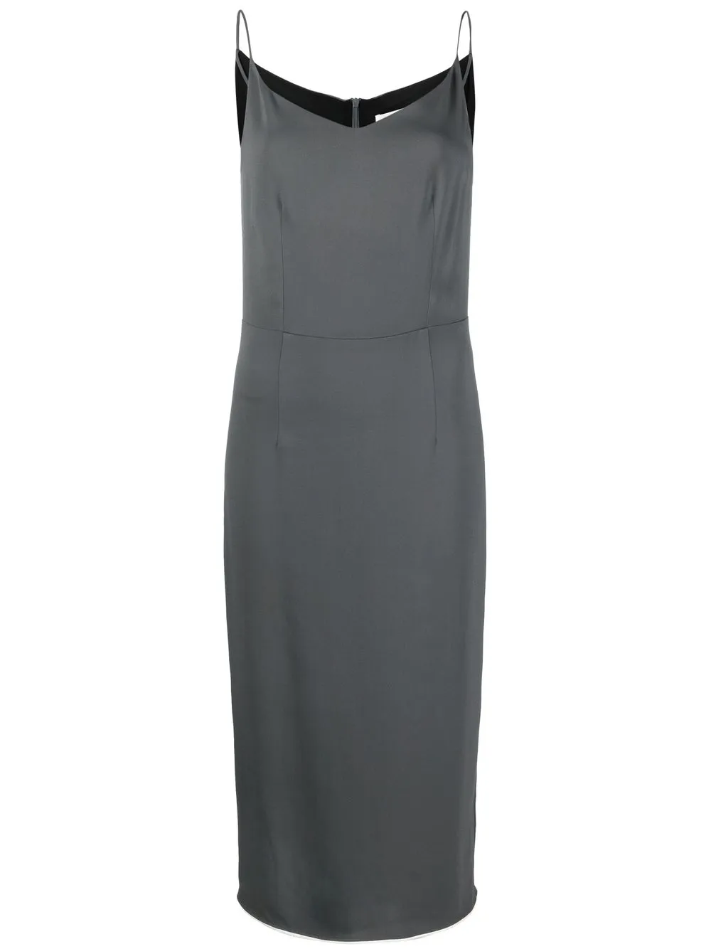 

There Was One spaghetti-strap midi dress - Grey