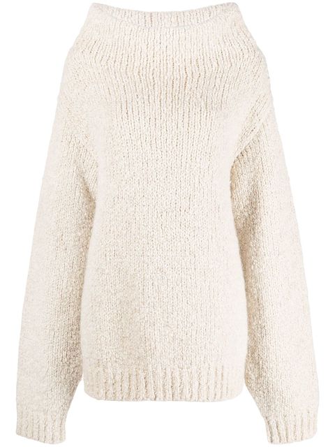 There Was One mock-neck chunky-knit jumper