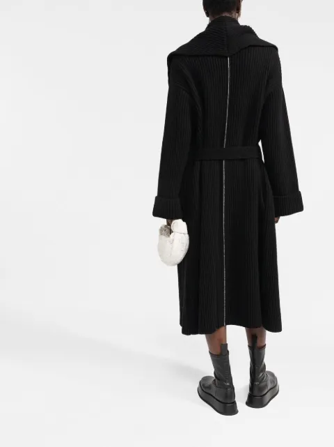 There Was One ribbed-knit Belted cardi-coat - Farfetch