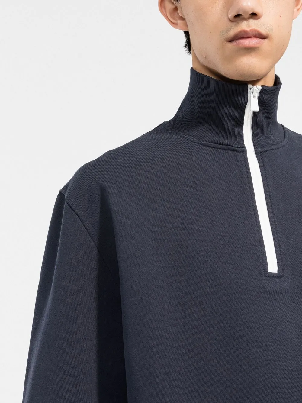 There Was One Sweater met rits - Blauw