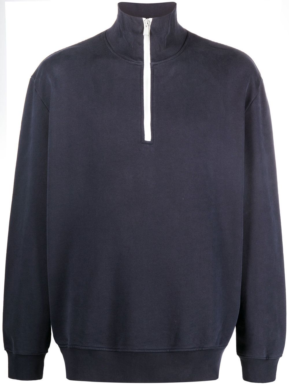 half-zip organic cotton sweatshirt