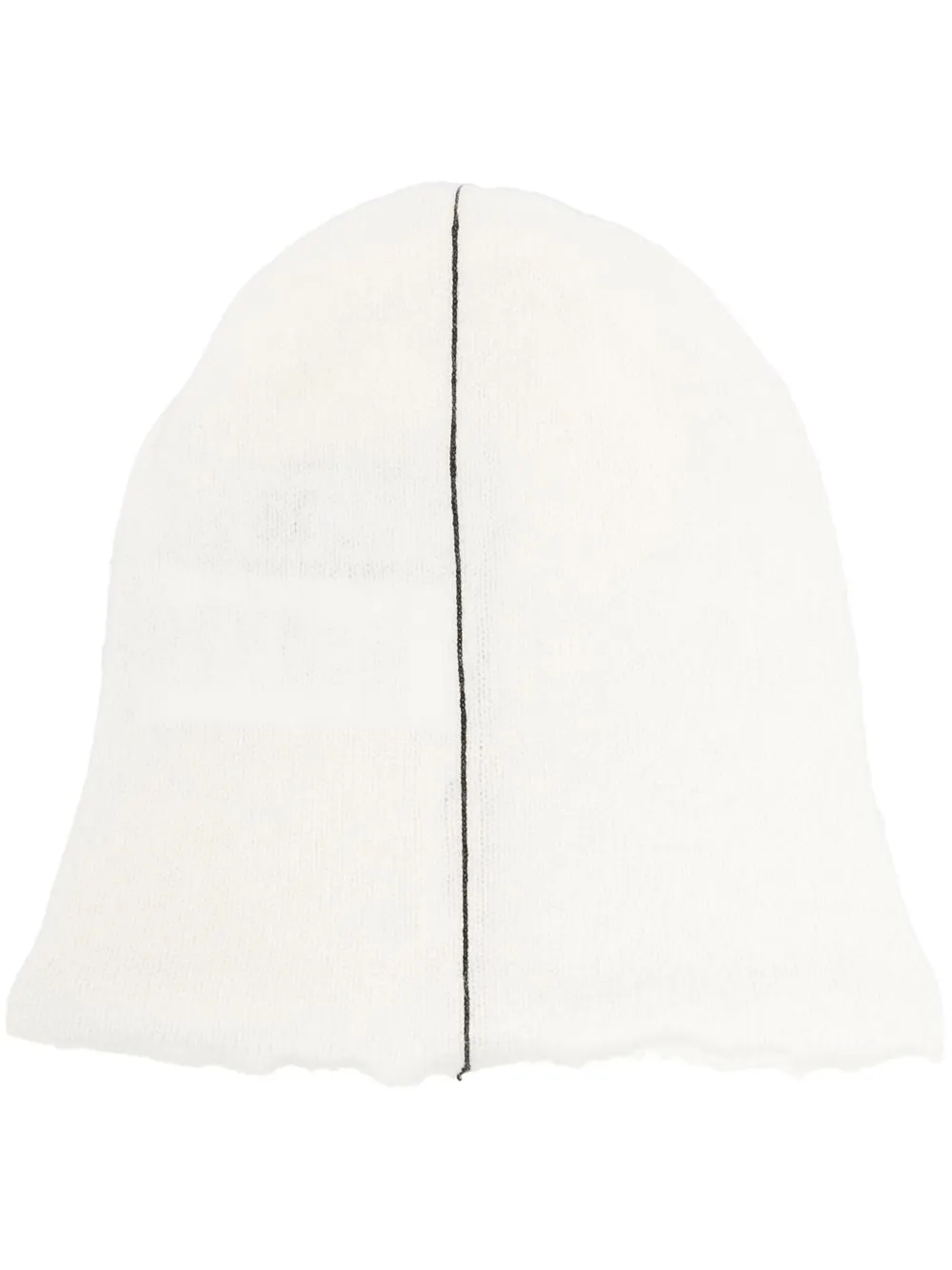 

There Was One stripe-detail beanie hat - White