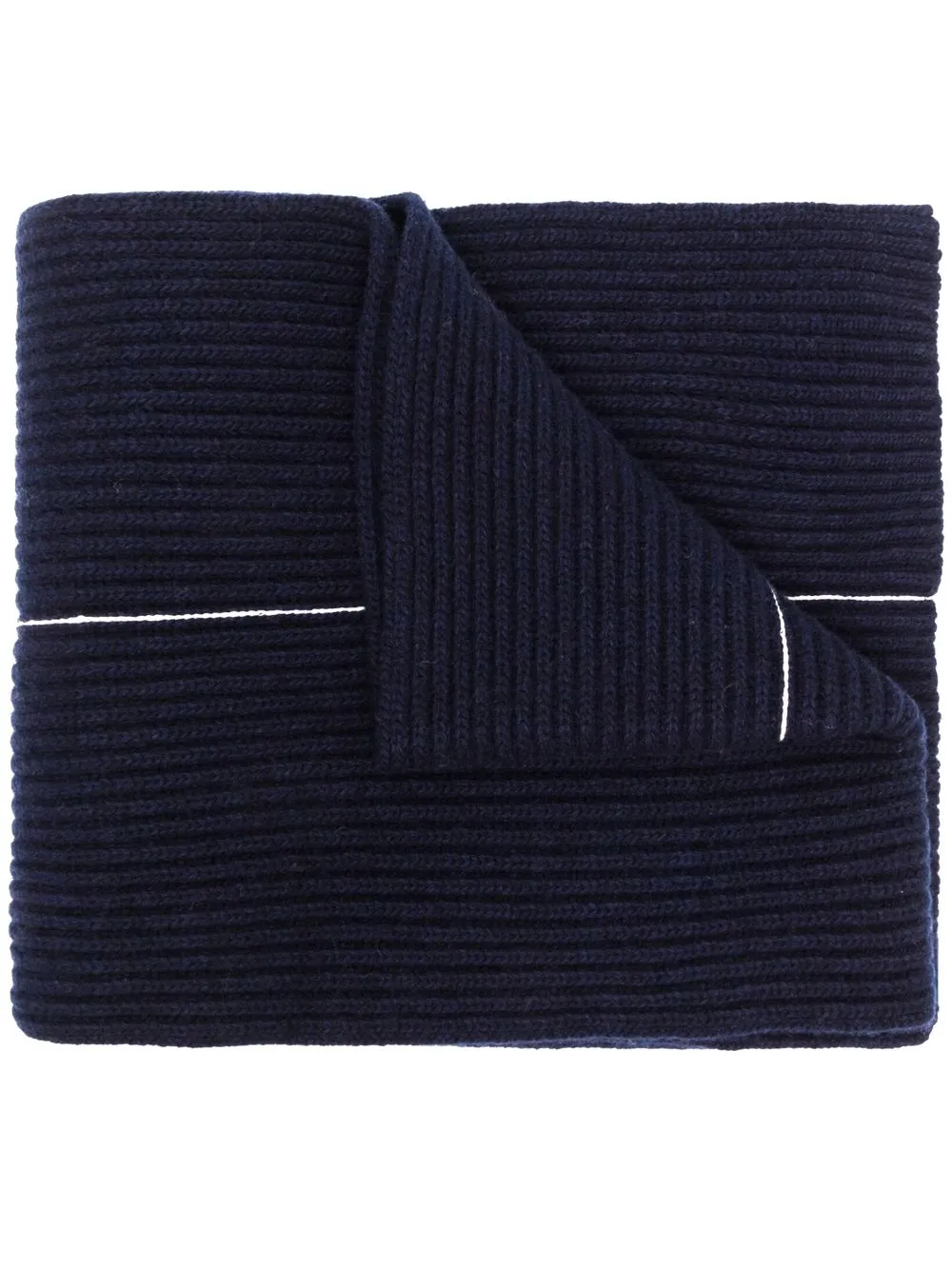 

There Was One ribbed-knit virgin-wool scarf - Blue