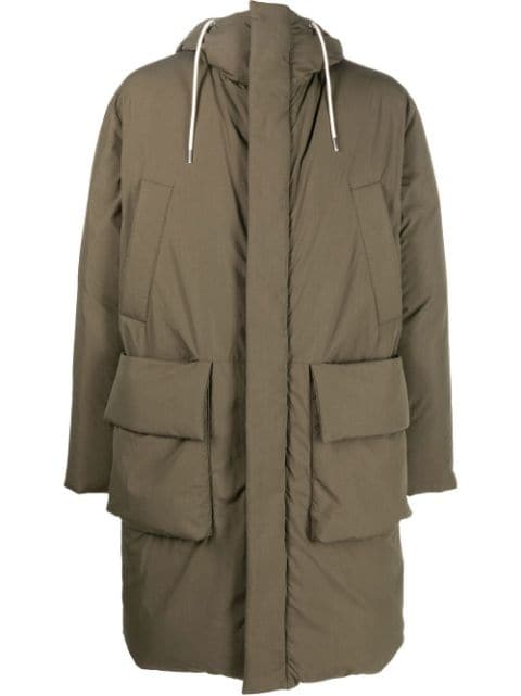 There Was One hooded long puffer coat