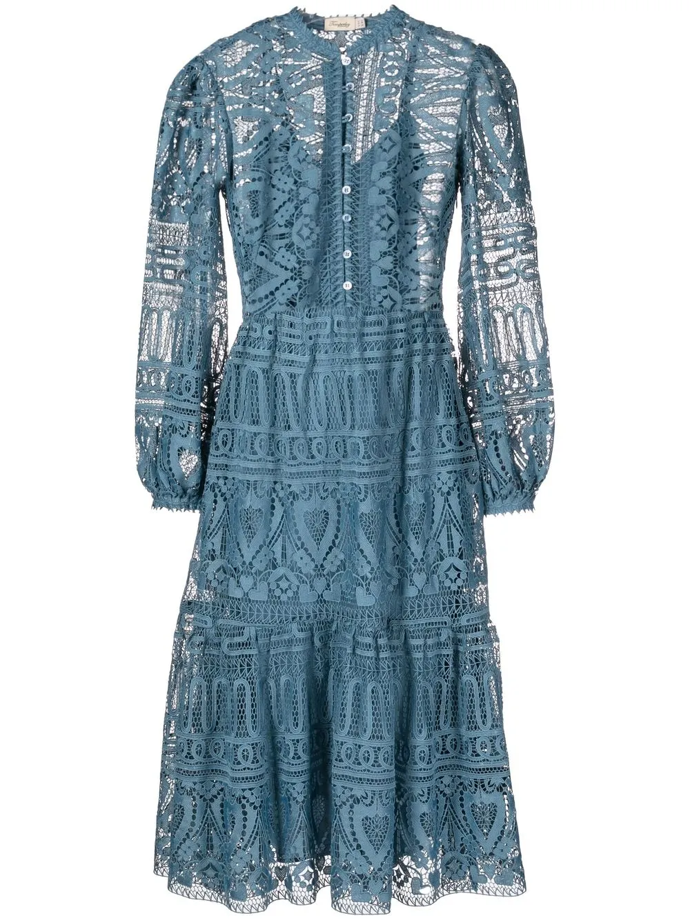 

Temperley London vestido de encaje con corte imperio - Azul