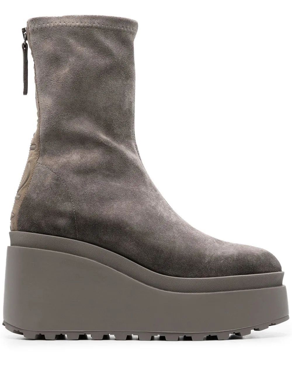 

Vic Matie chunky zip-up suede boots - Grey