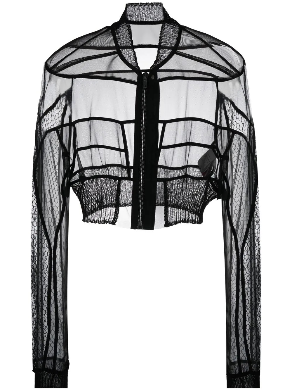 

Rick Owens sheer zipped-up bomber jacket - Black