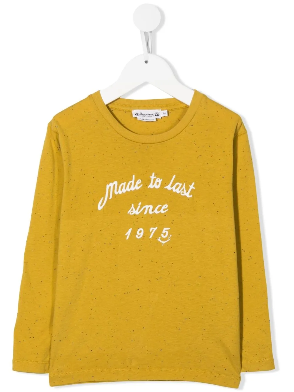 Bonpoint slogan-print long-sleeve T-shirt - Yellow