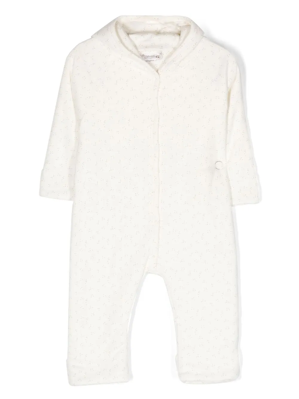 

Bonpoint dot-print hooded romper - White