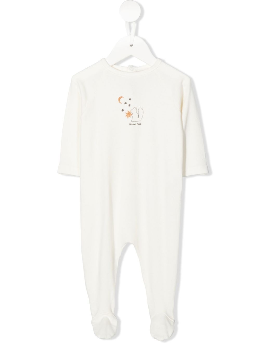 

Bonpoint embroidered long-sleeved pyjamas - Neutrals