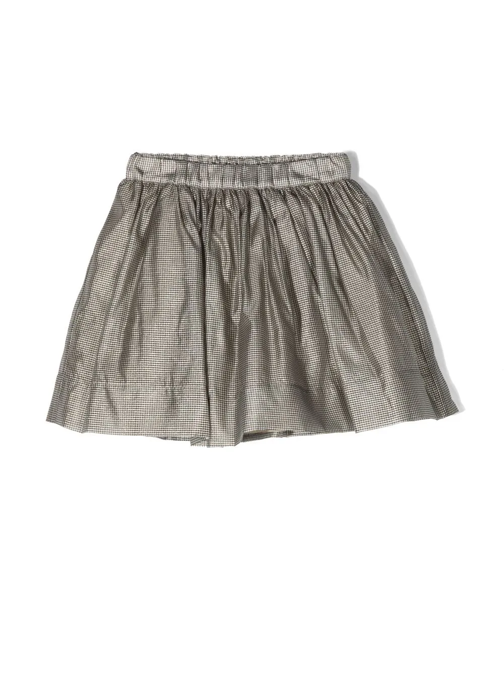 

Bonpoint Bellissima metallic check-print skirt - Grey