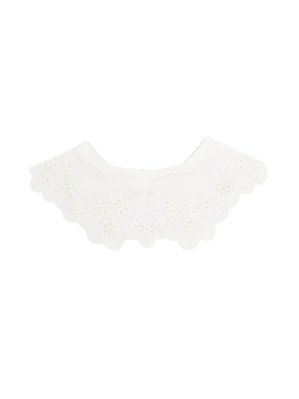 

Bonpoint cuello drapeado con detalle floral - Blanco