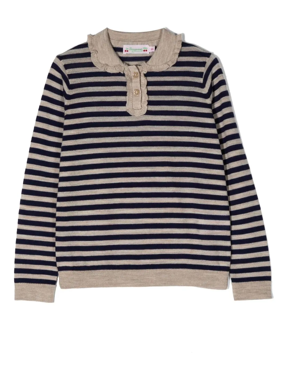 

Bonpoint Brynja striped wool polo top - Blue