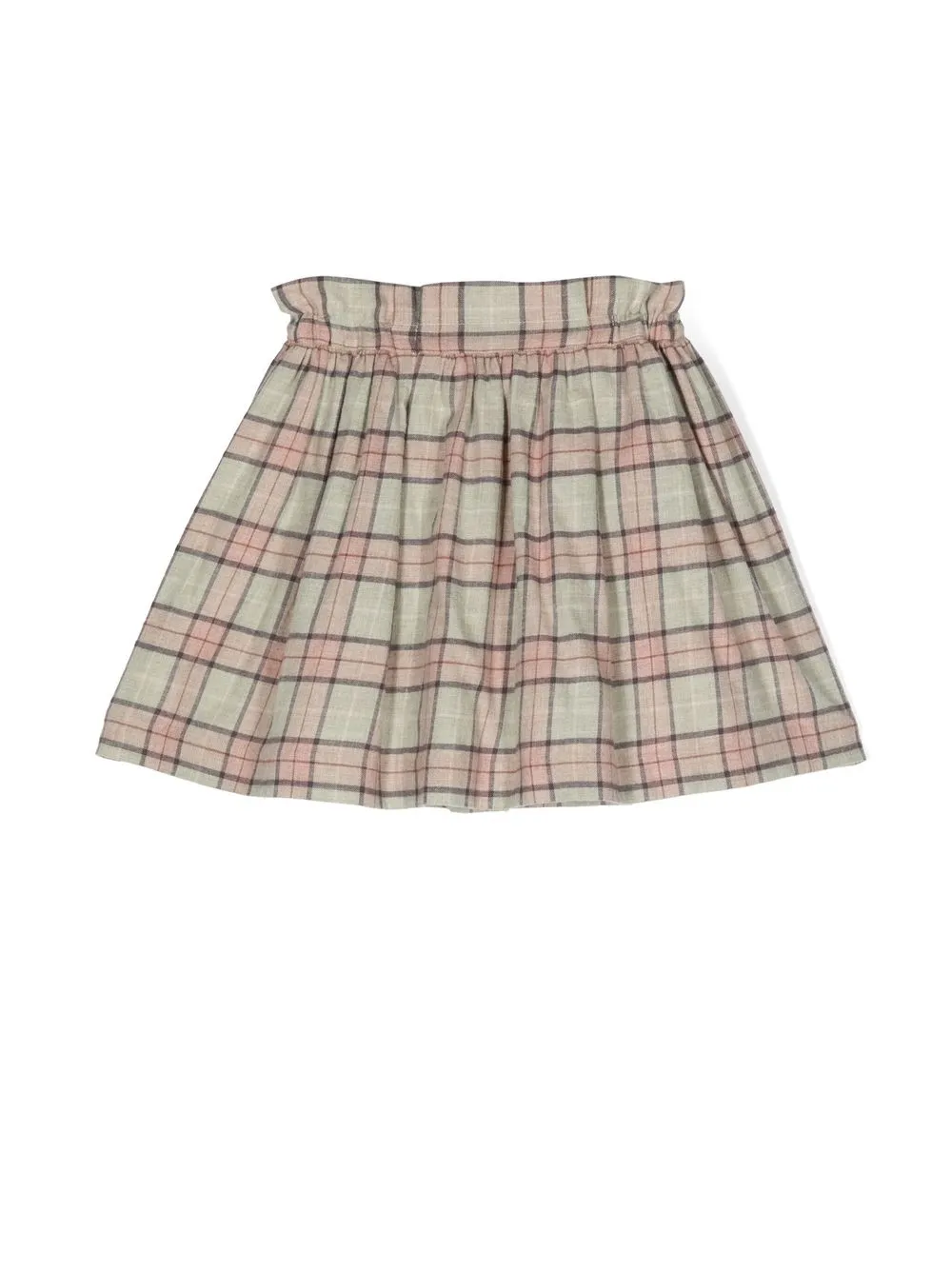 

Bonpoint check-pattern flared skirt - Green