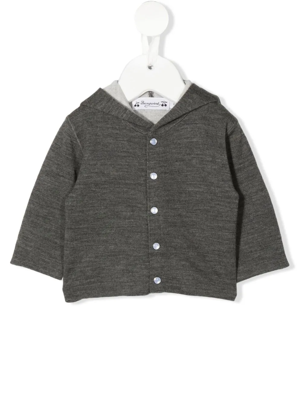 

Bonpoint hooded button-up cardigan - Grey