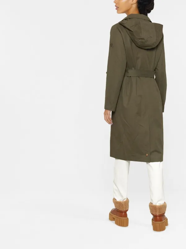 Lauren ralph lauren belted hooded trench coat best sale