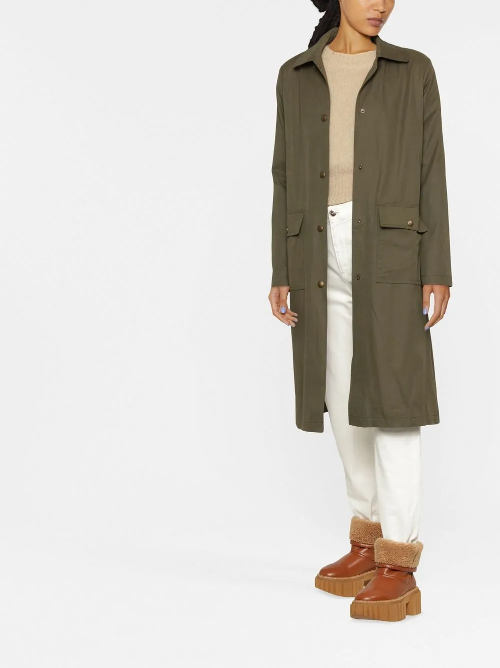 Lauren Ralph Lauren Trenchcoat met ceintuur - Groen