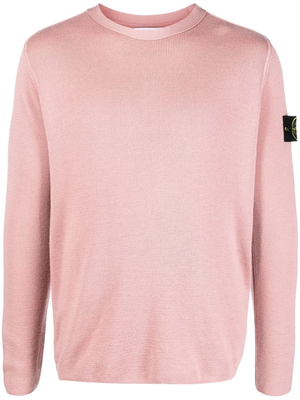 

Stone Island Compass logo-patch knitted jumper - Pink