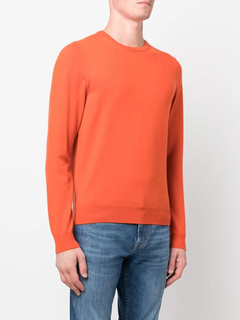  Malo Strickpullover Mit Rundem Ausschnitt   Orange 