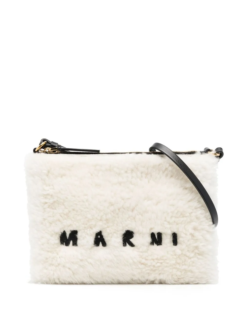 

Marni bolsa crossbody texturizada - Blanco