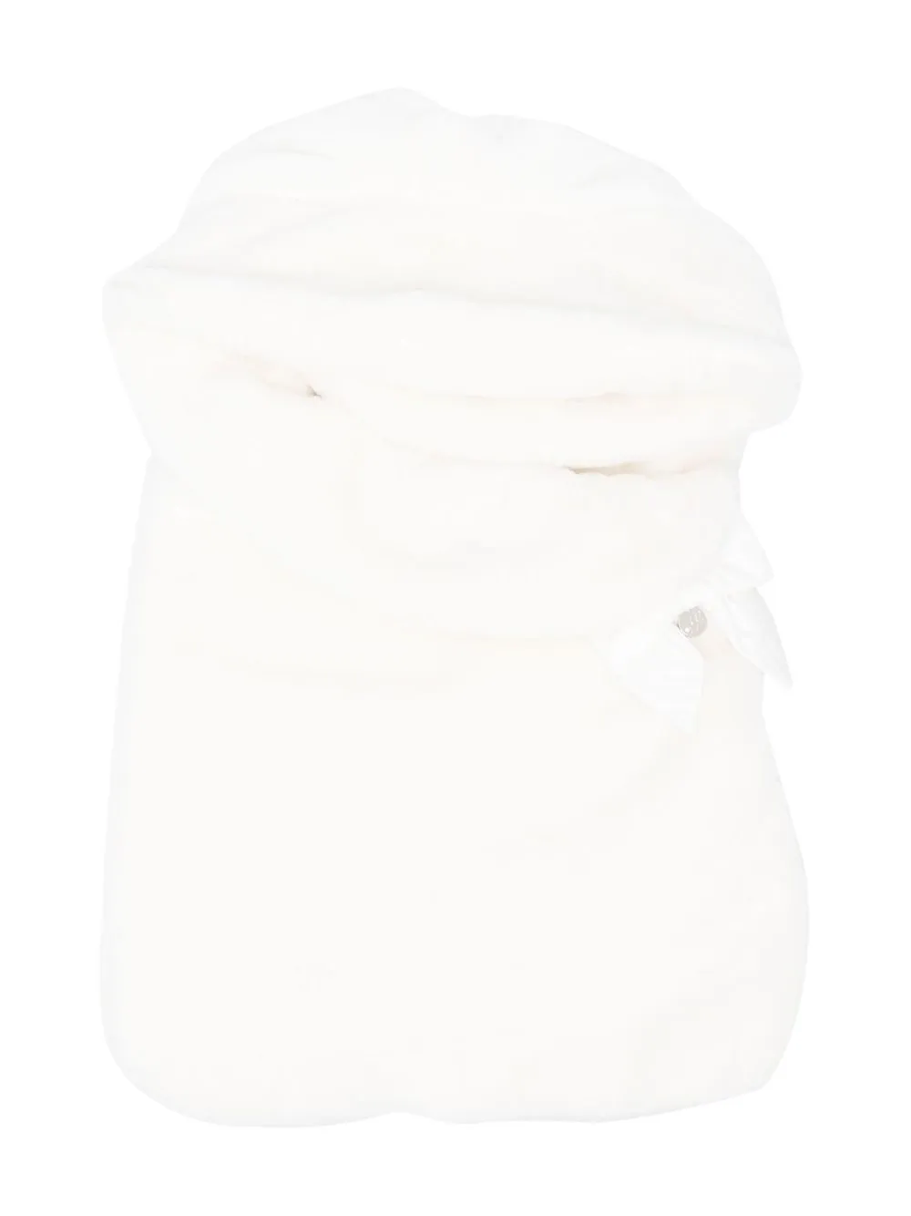 

Lapin House bow-detail faux-fur sleep bag - White