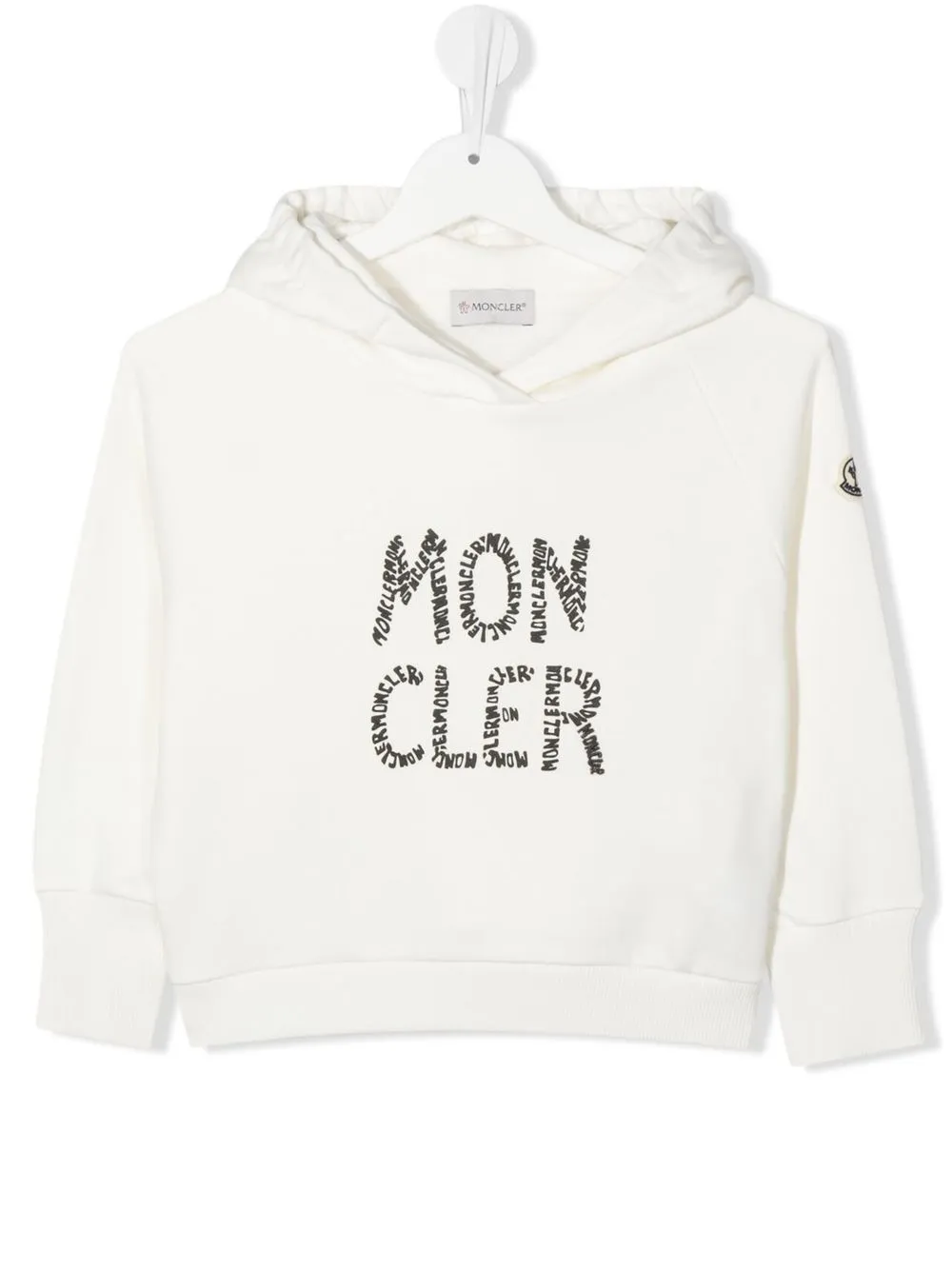 

Moncler Enfant logo printed hoodie - White