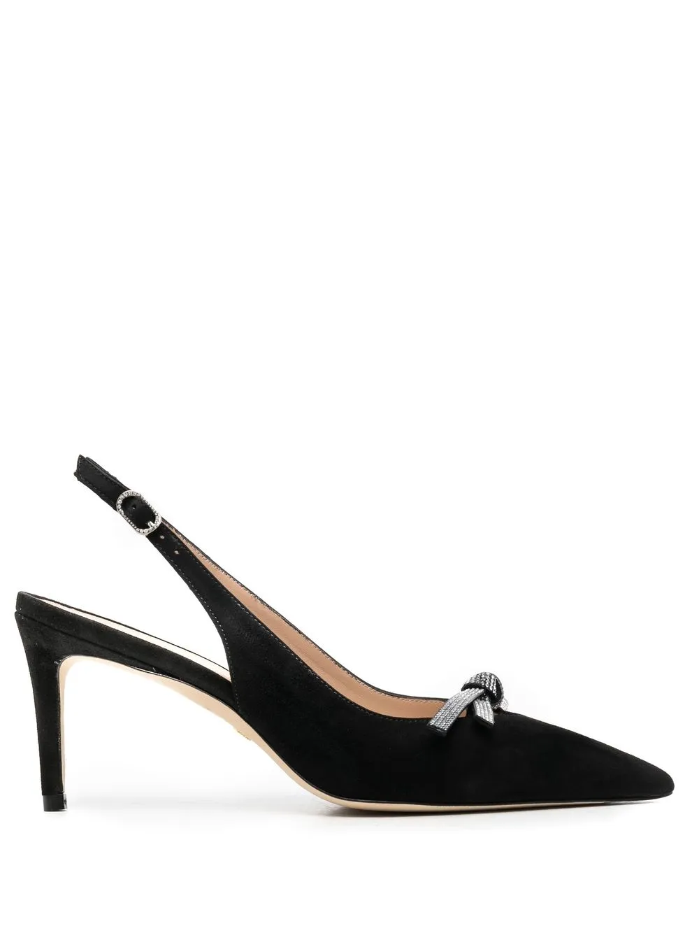 

Stuart Weitzman zapatillas con detalle de moño - Negro