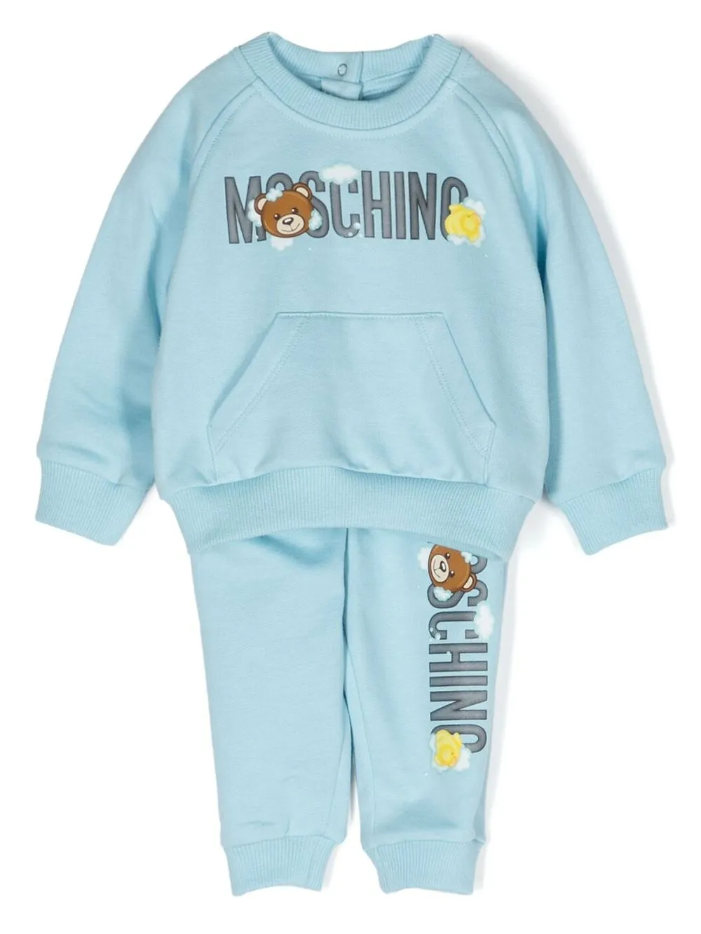 

Moschino Kids logo-print crew-neck tracksuit - Blue