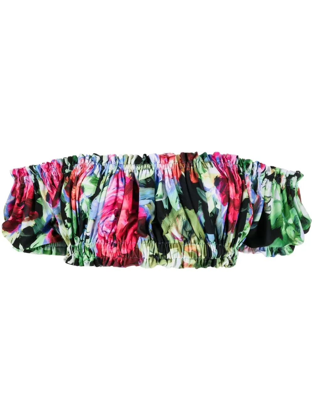 

Norma Kamali top con estampado floral - Negro