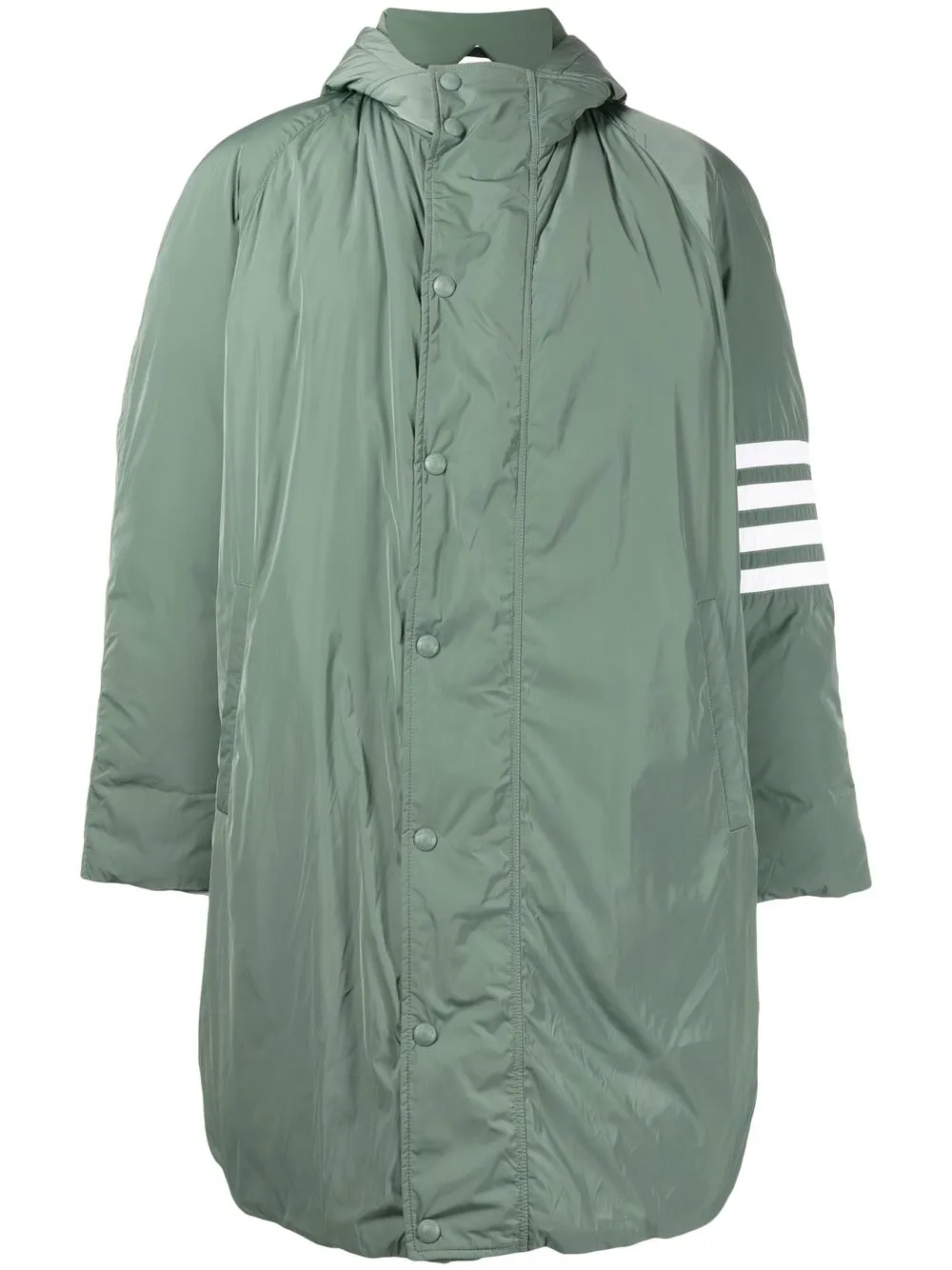 

Thom Browne parka con motivo 4-Bar - DK GREEN